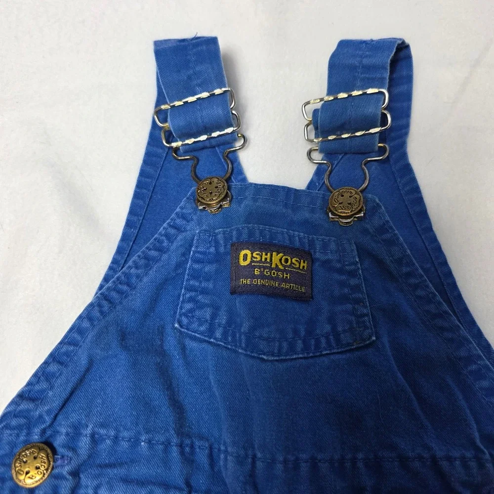 Vintage OshKosh B'gosh Blue Overalls Baby Size 12 Months